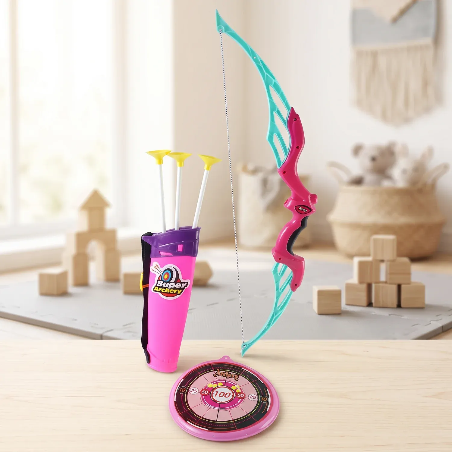 Kids Archery Set – Dhanush Baan Toy with Target & Arrows | Aditi - Detailed Feature View 2