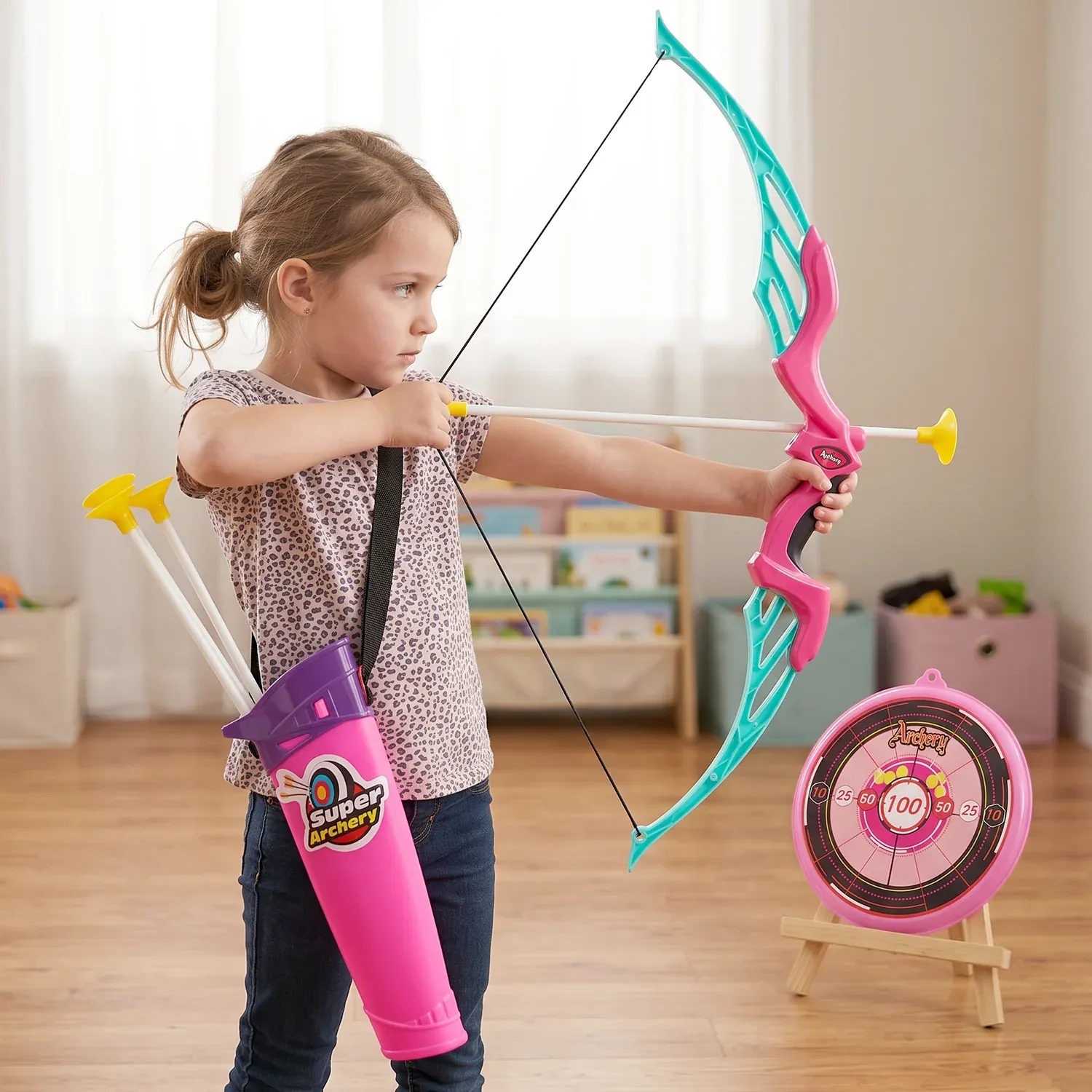 Kids Archery Set – Dhanush Baan Toy with Target & Arrows | Aditi - Detailed Feature View 5