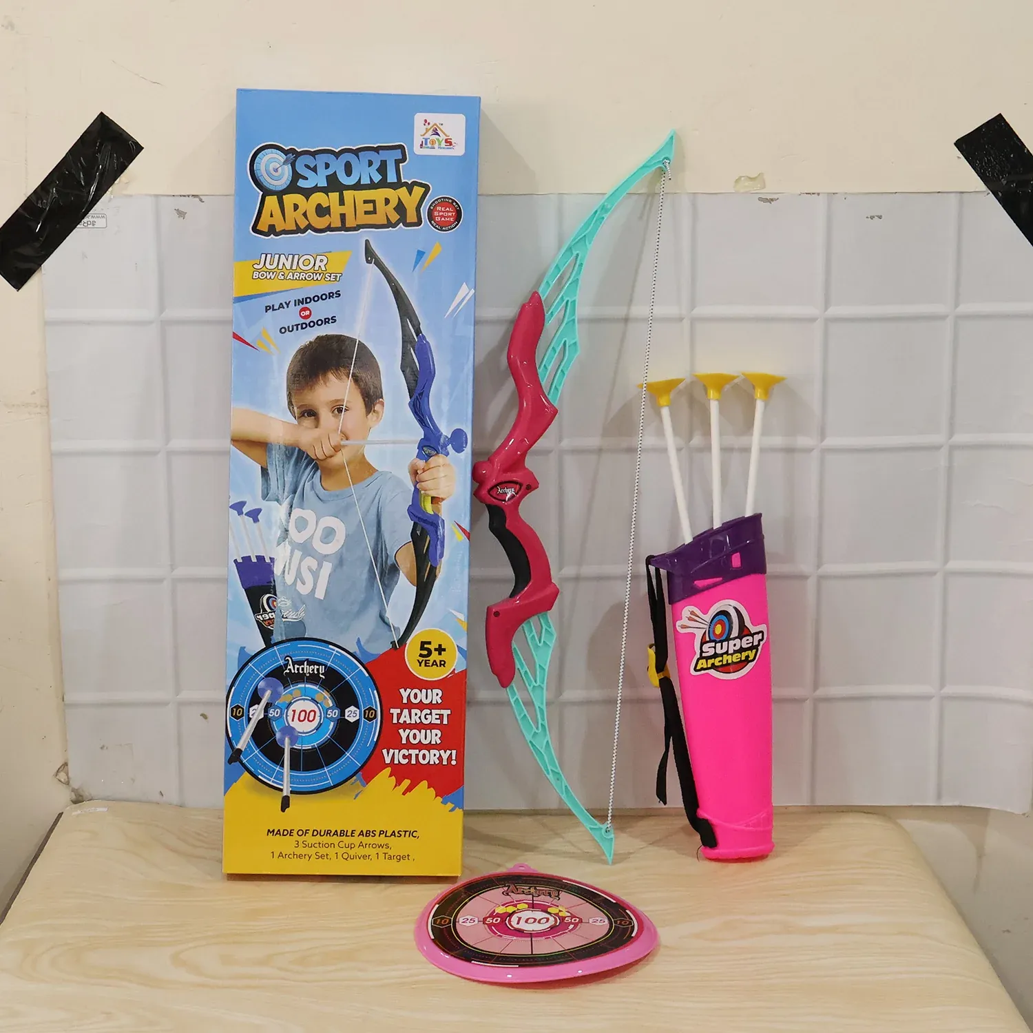 Kids Archery Set – Dhanush Baan Toy with Target & Arrows | Aditi - Detailed Feature View 7