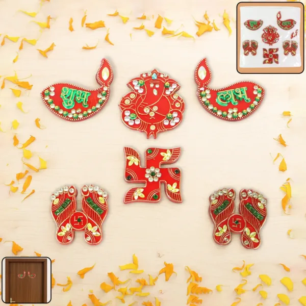 Shubh Labh Door Hanging Set – 6 Pieces Traditional Festive Decor