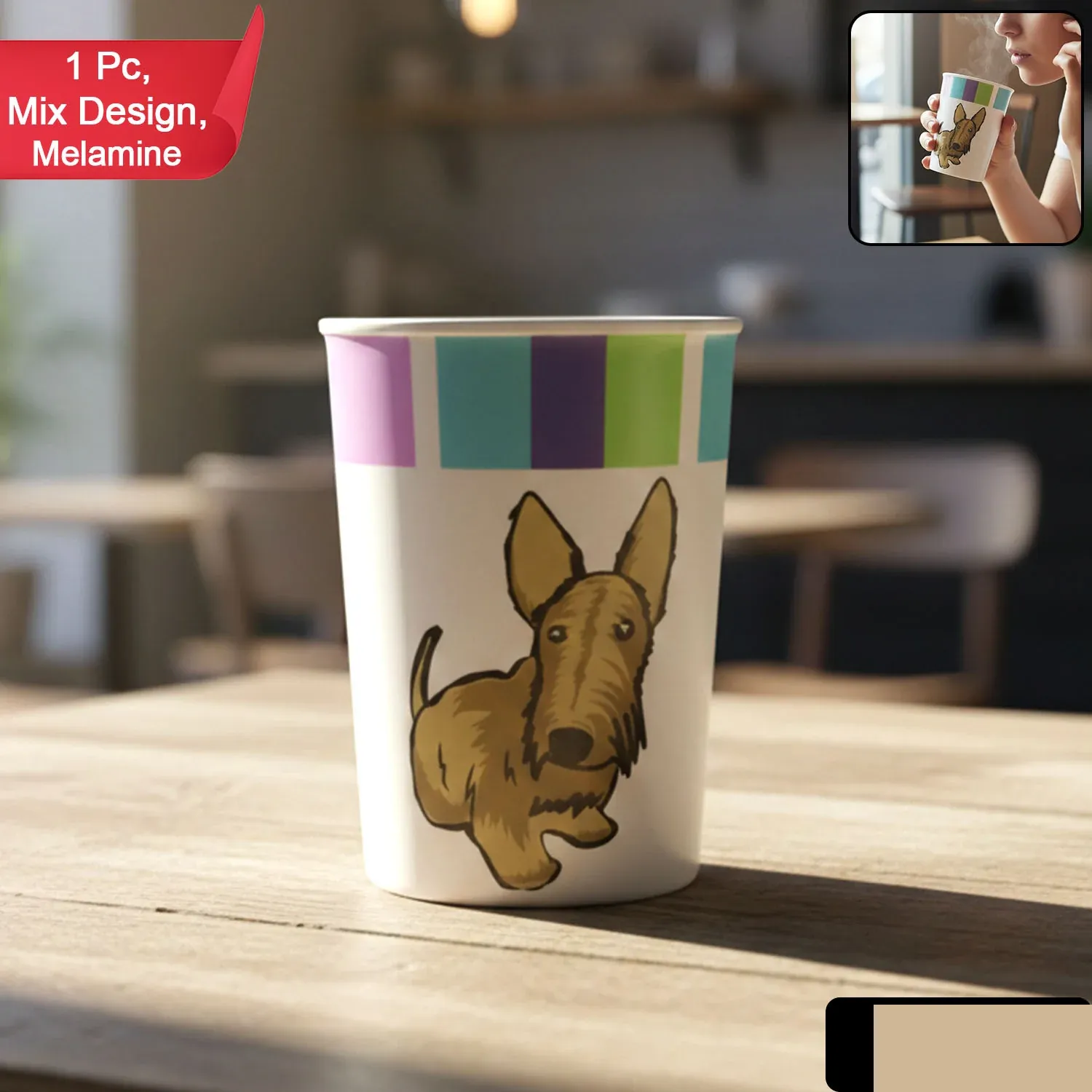 Melamine Kids Drinking Glass – Durable, Lightweight & Fun 250ML - Detailed Feature View 1