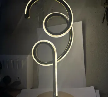 Spiral LED Table Lamp – Elegant Warm Ambient Lighting