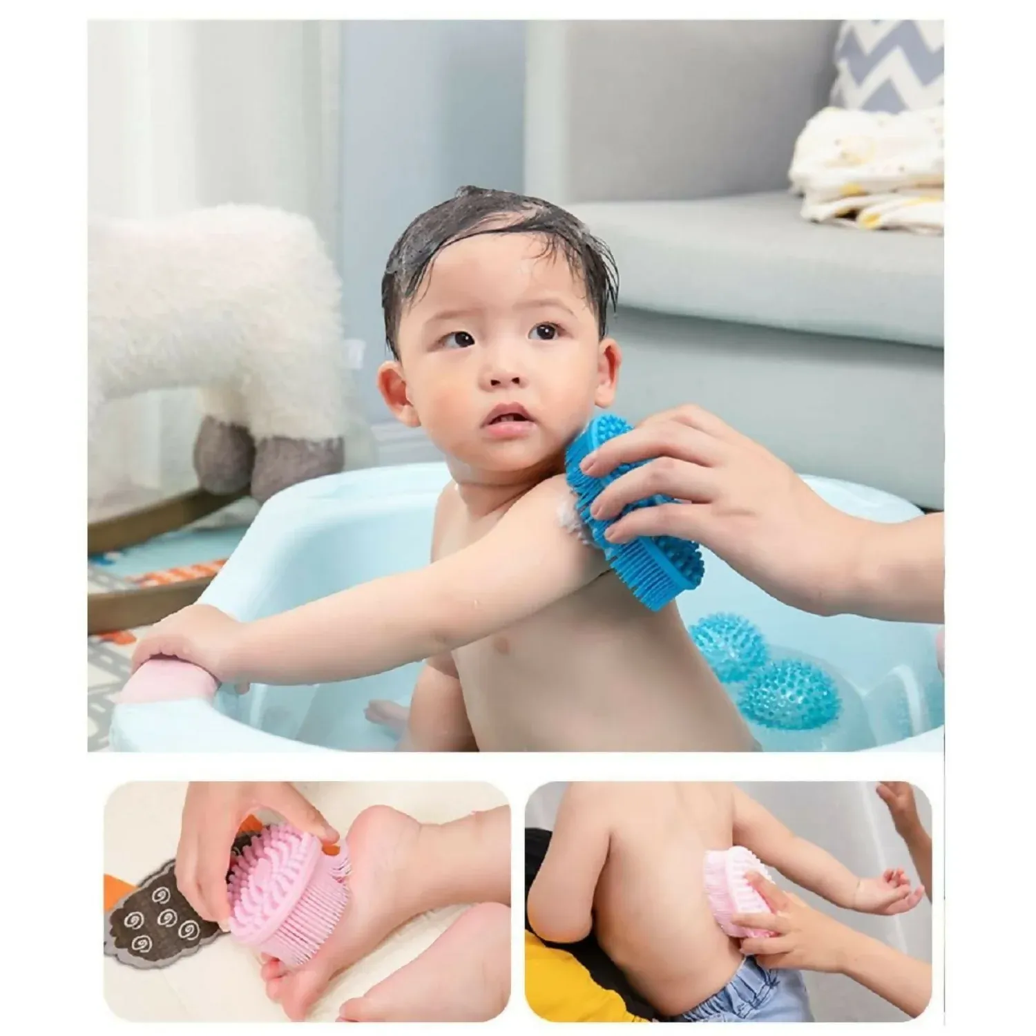 Silicone Body Scrubber – Gentle Deep Skin Exfoliation - Detailed Feature View 2