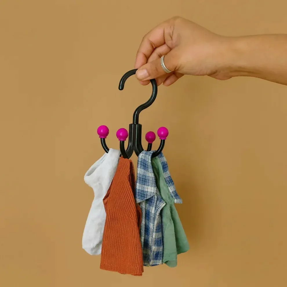 Multi Hook Organizer Rack, Space-Saving Home & Entryway Storage - Detailed Feature View 3