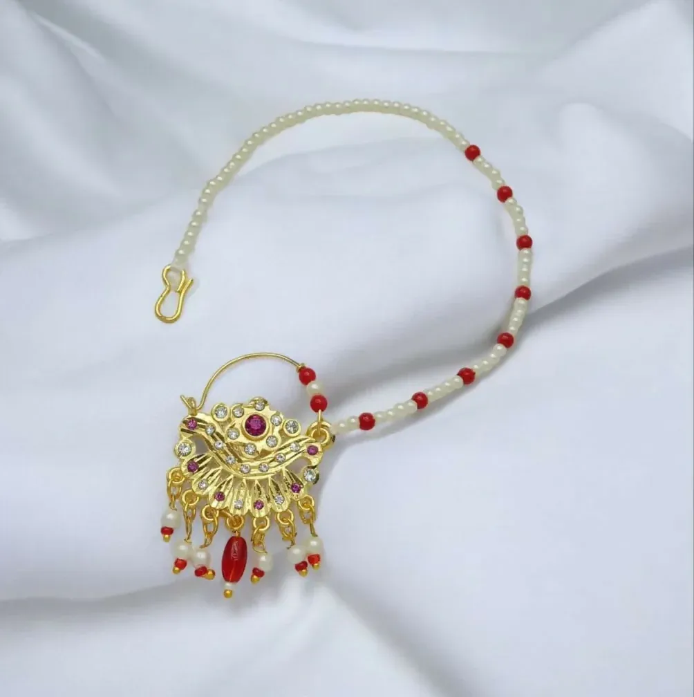 Rajputi Nath Gold Plated Necklace for Women – Traditional Indian Jewellery - Detailed Feature View 3