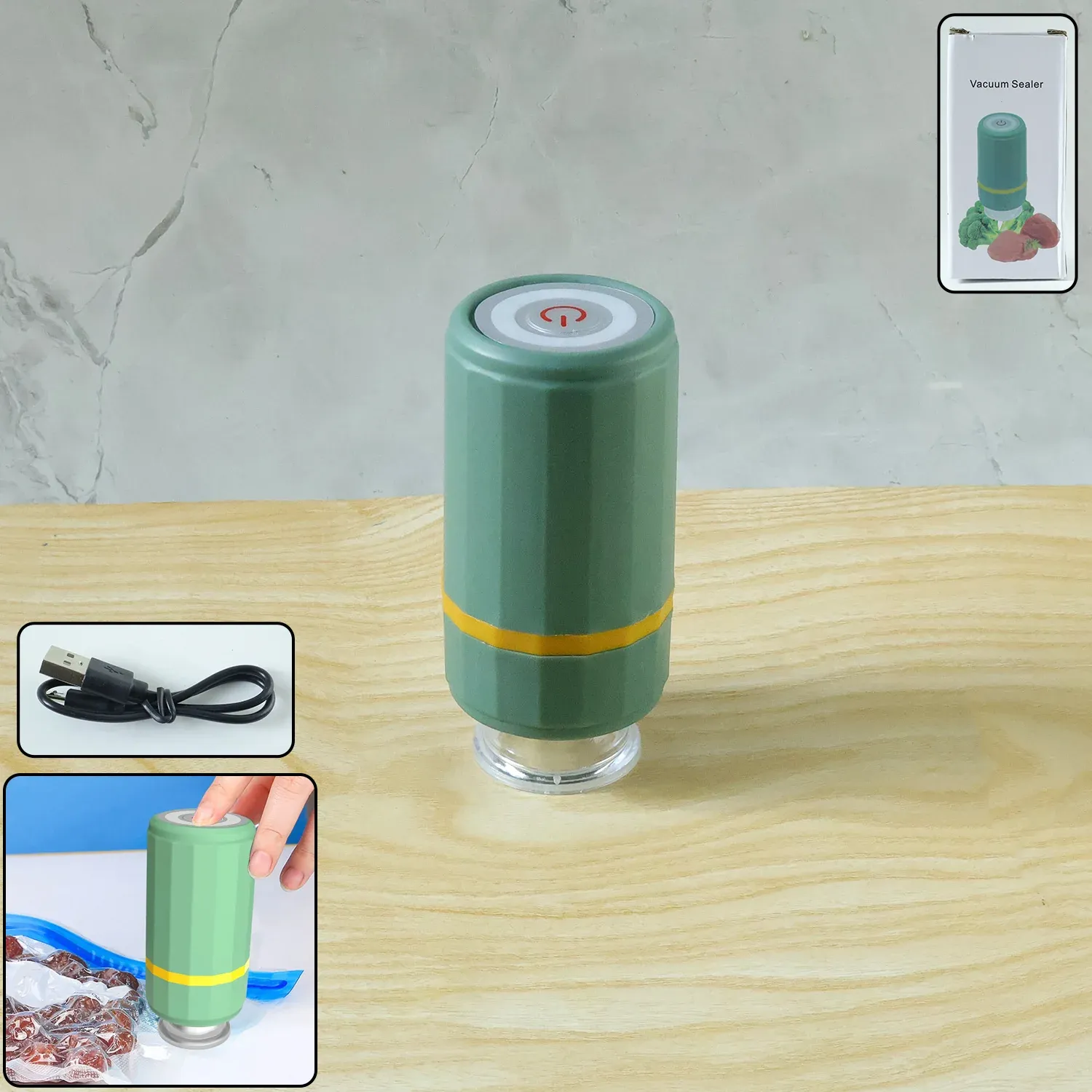 Premium Portable Electric Vacuum Sealer – Compact Food Preservation Tool - Buy Online at Alikart