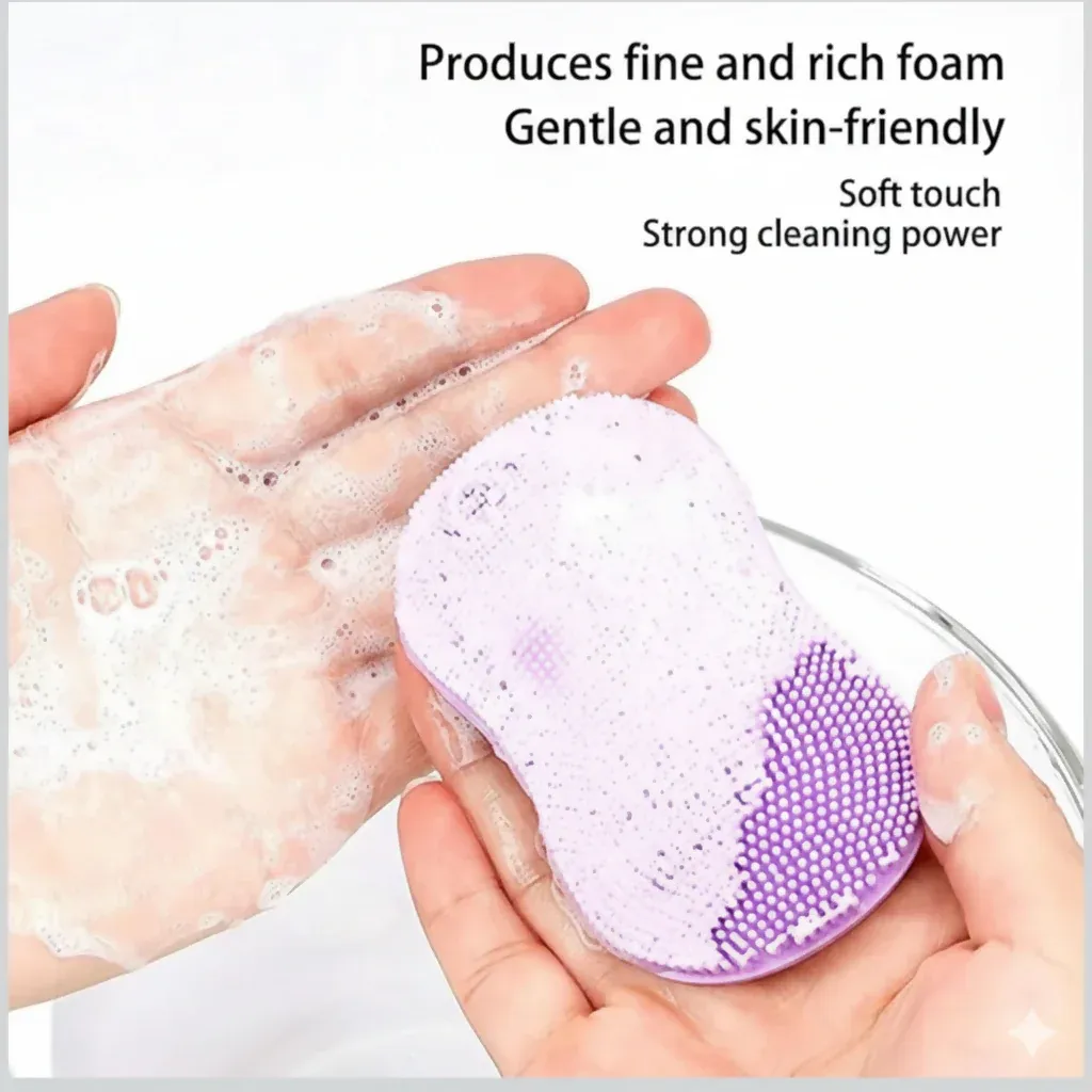 Silicone Glowpad Scrubber – Gentle Facial Exfoliation & Deep Cleanse - Detailed Feature View 3