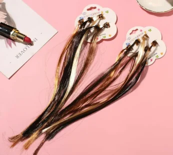 Clip-On Hair Braid Extensions – Natural Look Styling, Pack of 6