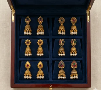 Traditional Matte Gold Jhumka Earrings Combo for Women Set of 6 Pairs Elegant Look