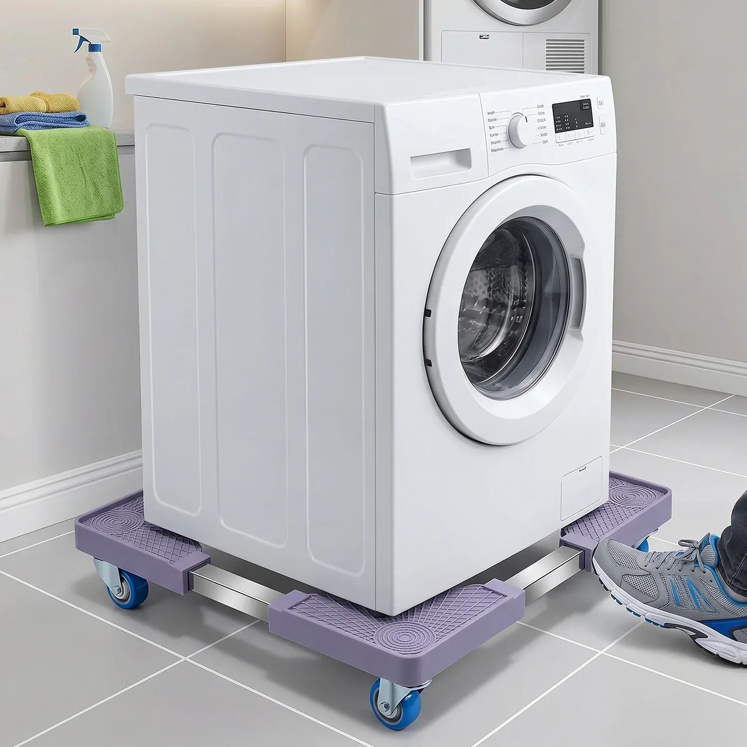 Adjustable Appliance Stand – Easy Move & Stable Support for Home Appliances - Detailed Feature View 3