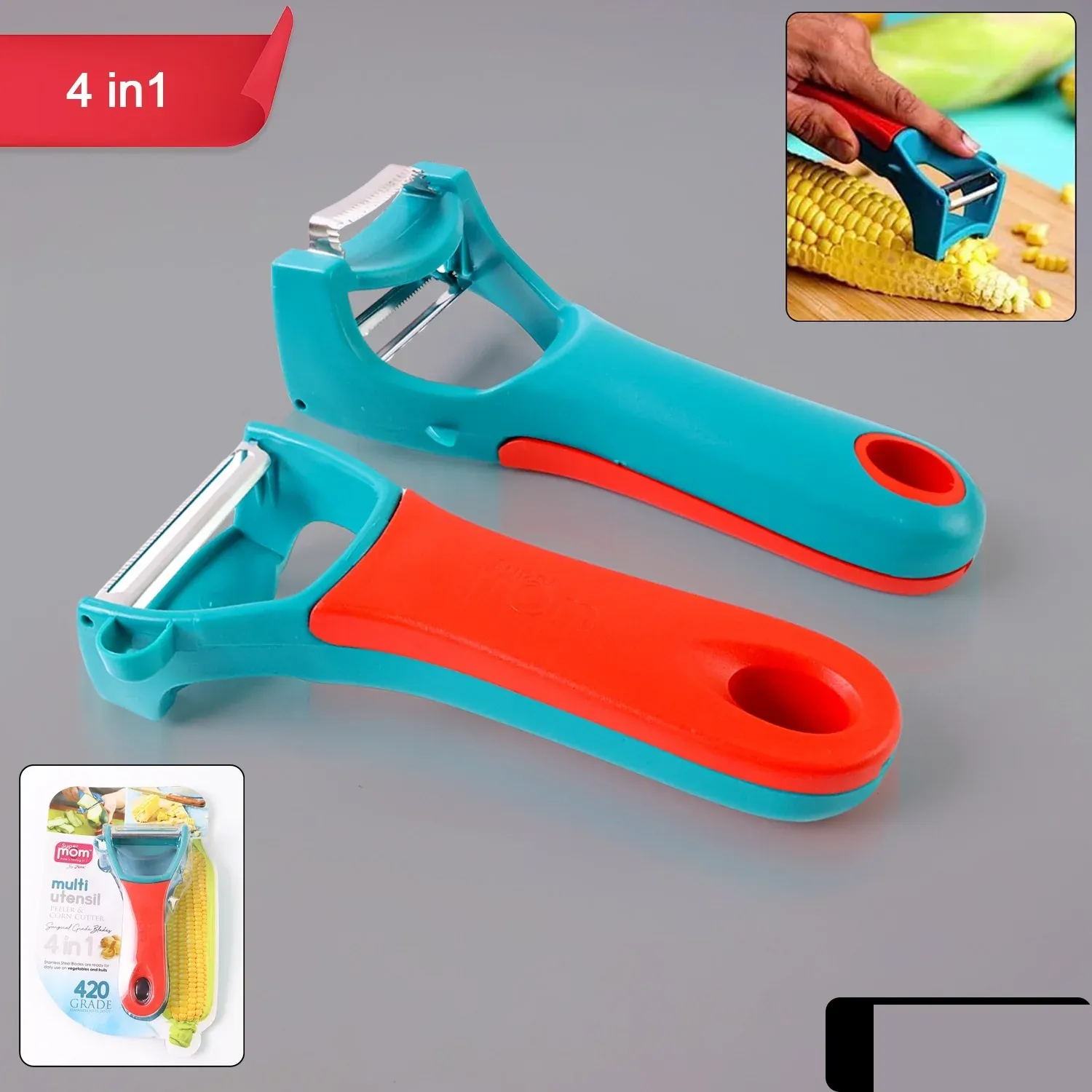 Vegetable Peeler – 4-in-1 Multi-Functional Kitchen Tool - Detailed Feature View 1