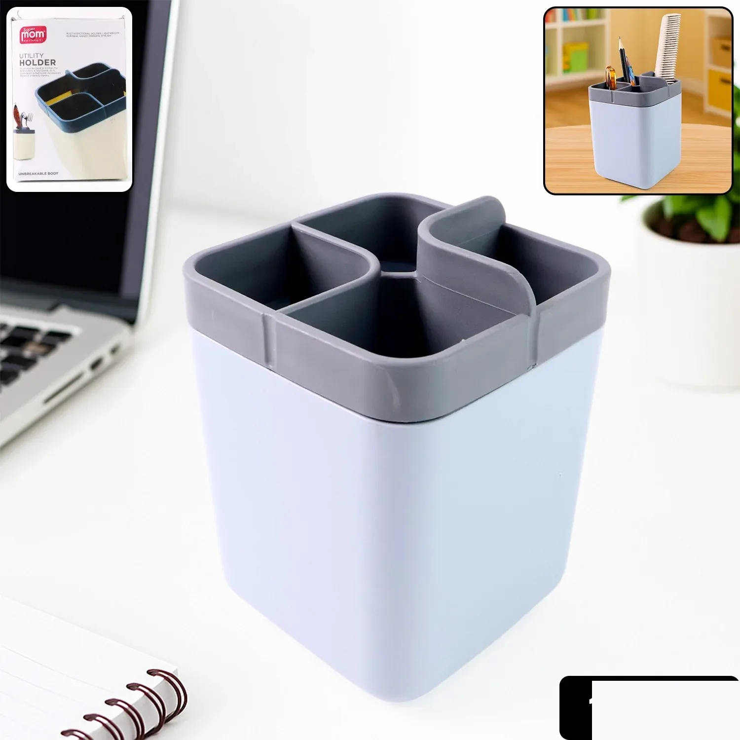 Multi-Compartment Desk Organizer – Durable & Space-Saving Holder - Detailed Feature View 1