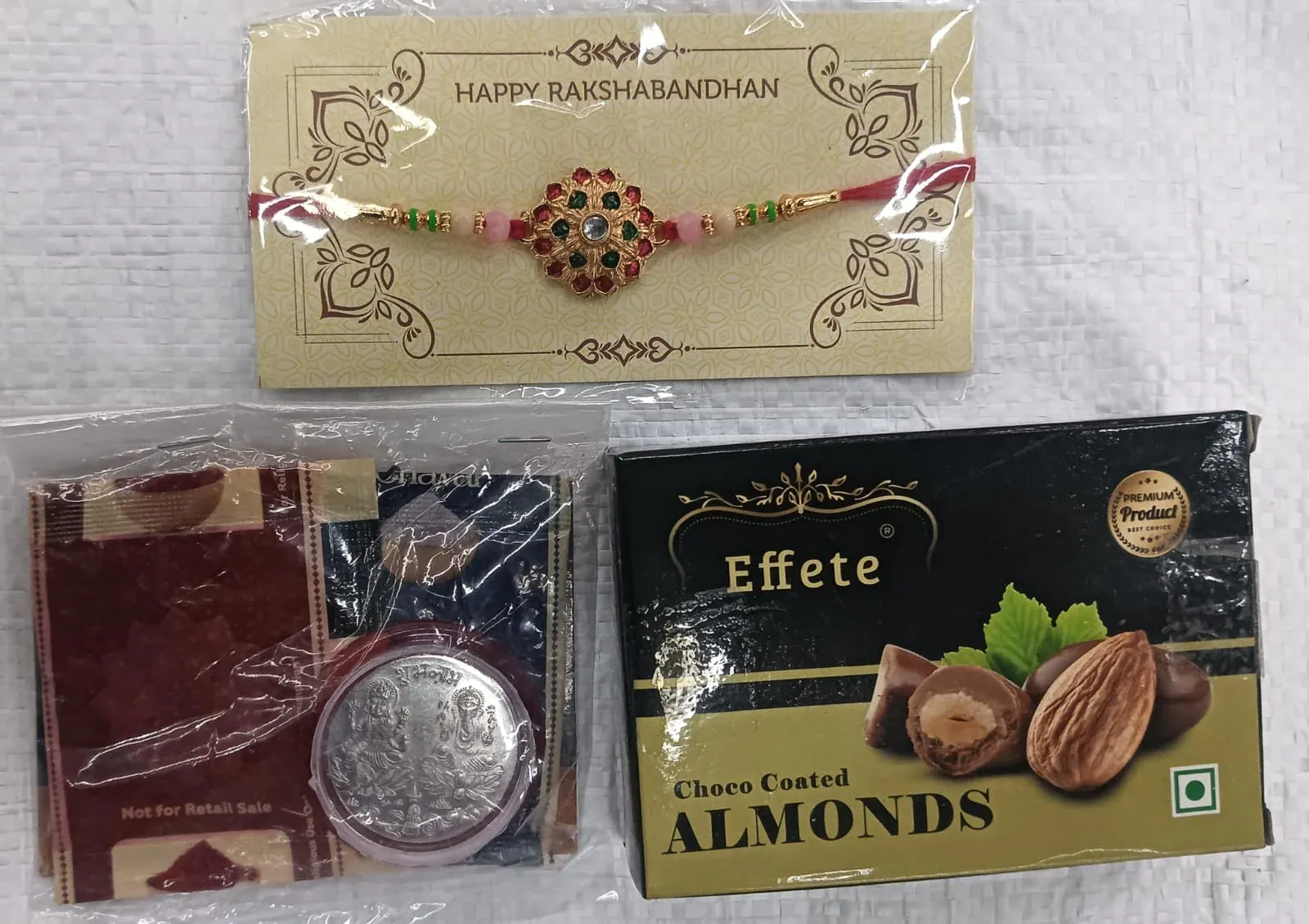 Floral Rakhi Gift Combo – Includes Chocolates, Card & Silver Coin – Raksha Bandhan - Detailed Feature View 3