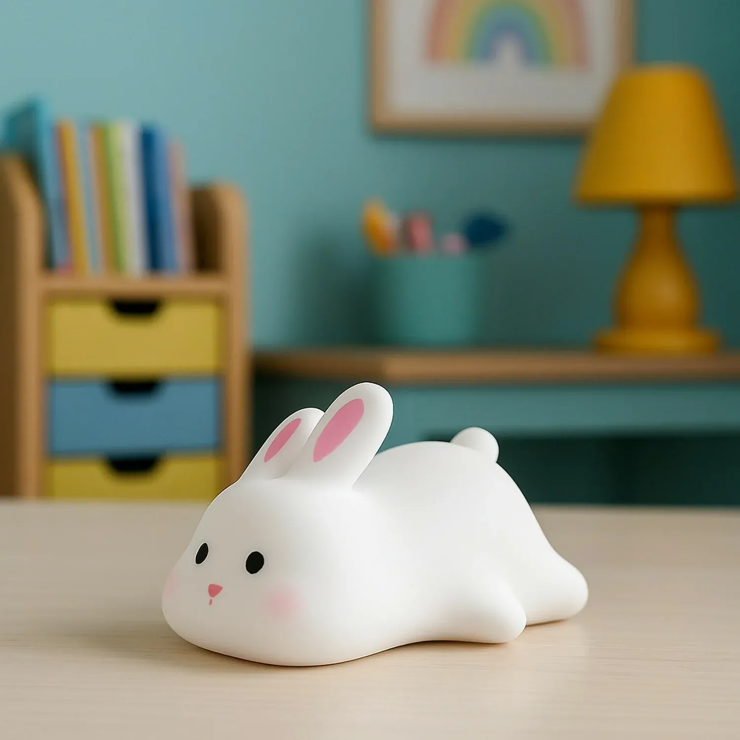 Premium Bunny Night Light – Soft Silicone Warm Glow for Kids' Rooms - Buy Online at Alikart