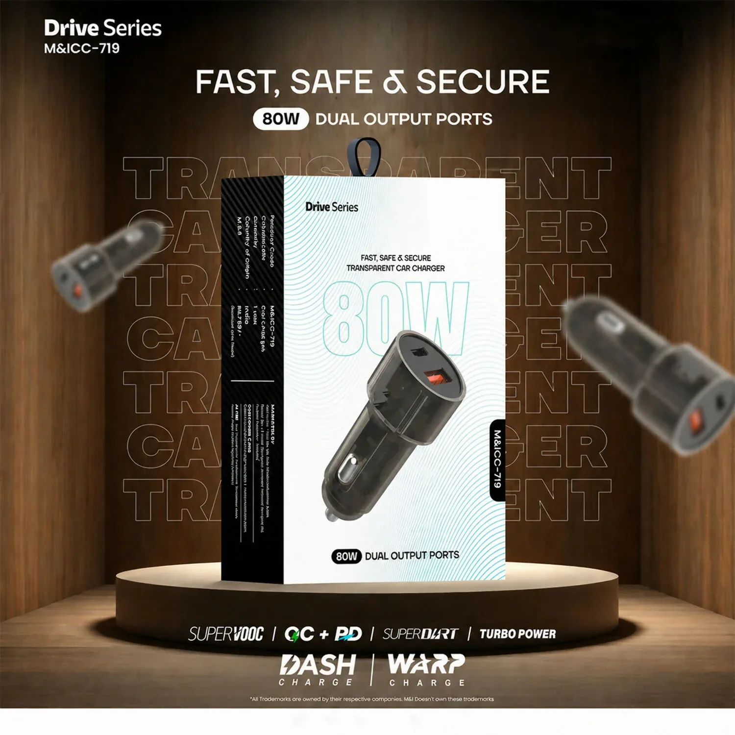 Premium 80W Car Charger – Rapid Dual Port Charging for Smartphones - Buy Online at Alikart
