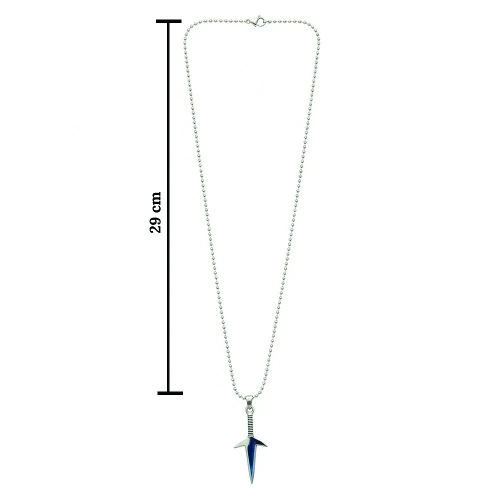 Silver Tone Arrow Chain Pendant – Stylish Men's Accessory - Detailed Feature View 5