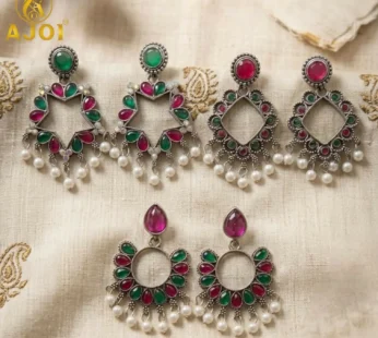 Traditional Kundan & Pearl Earrings – Elegant Festive Jewelry