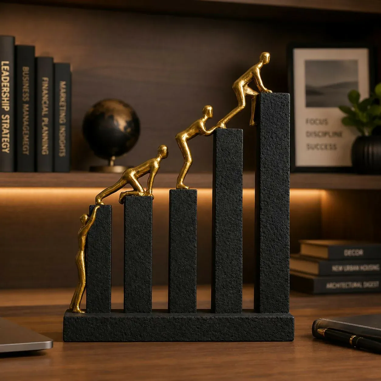 Premium Abstract Teamwork Climbing Resin Showpiece for Home & Office Decor (Any Color 1 PC) - Buy Online at Alikart