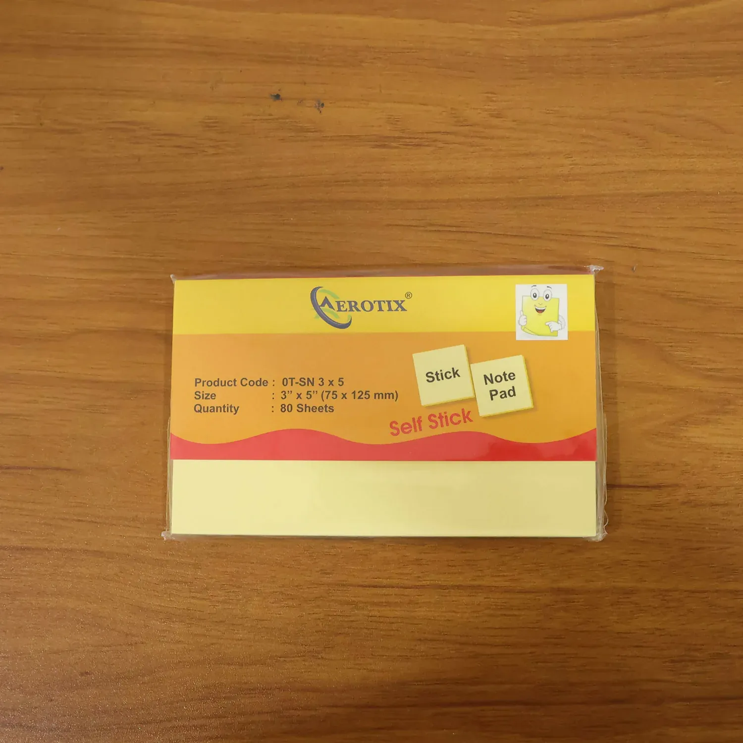 Self Yellow Sticky Note Pad 3 x 5 inch – Strong Adhesive, 80 Sheets - Detailed Feature View 6
