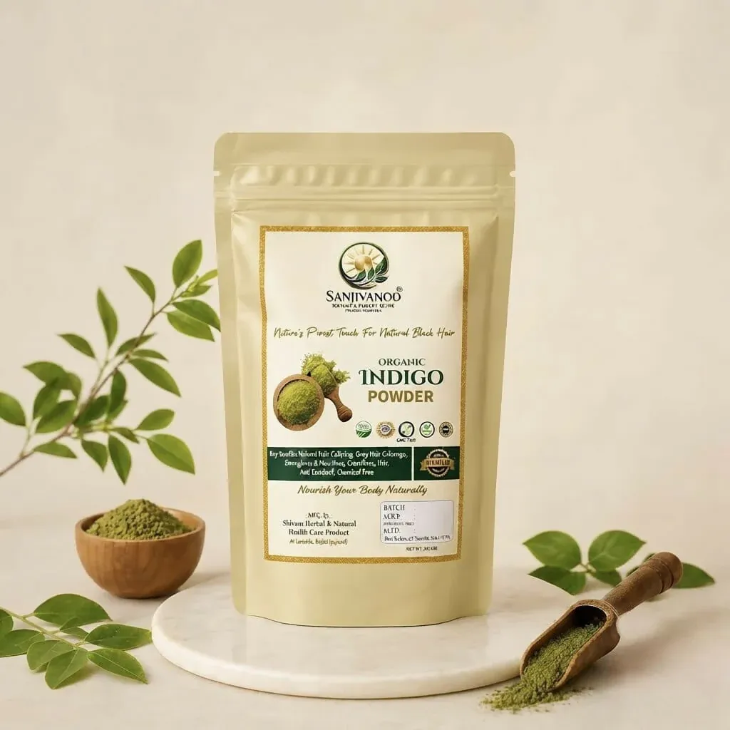 Sanjivanoo Indigo Powder Natural Hair Color Chemical Free Dye (200 GM) - Detailed Feature View 1