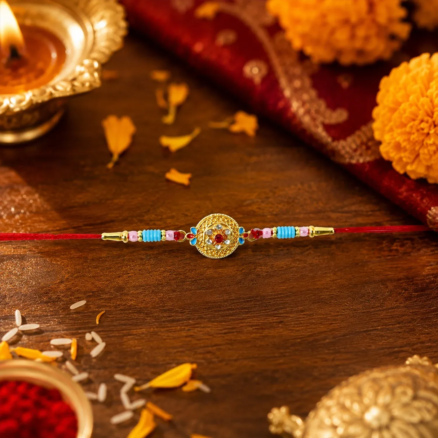 Diamond Rakhi – Elegant Traditional & Modern Style - Detailed Feature View 3