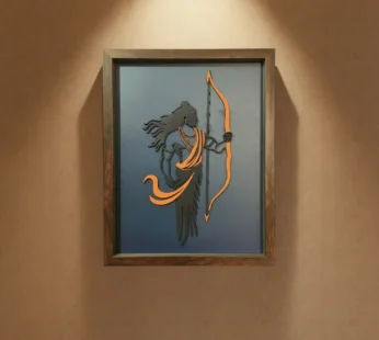 Lord Ram Wall Art – Handcrafted Multi-Layer 3D Wooden Frame