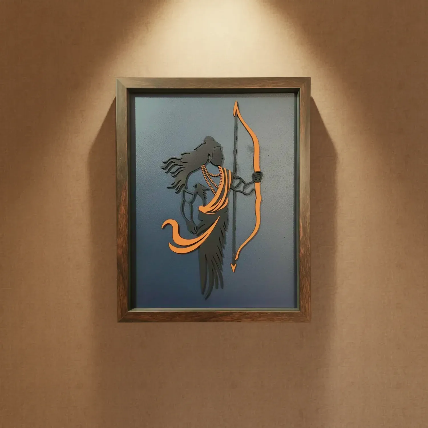 Premium Lord Ram Wall Art – Handcrafted Multi-Layer 3D Wooden Frame - Buy Online at Alikart