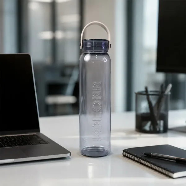 KOLORR Premium Transparent Leakproof Water Bottle with Carry Handle (1000ML)