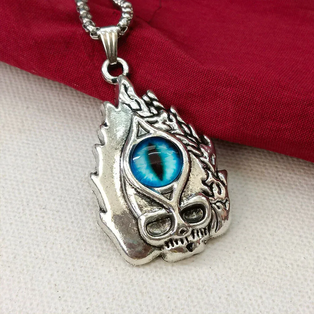 Demon Devil's Eye Pendant – Bold Symbolic Jewellery Design - Detailed Feature View 3