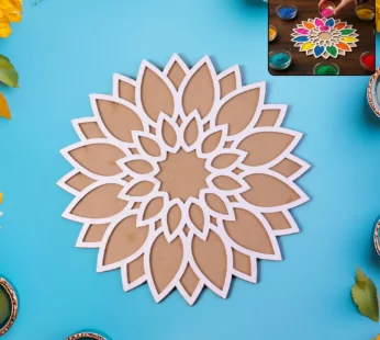 Sun Mandala Rangoli Stencil – 12-Inch Reusable Diwali Decor