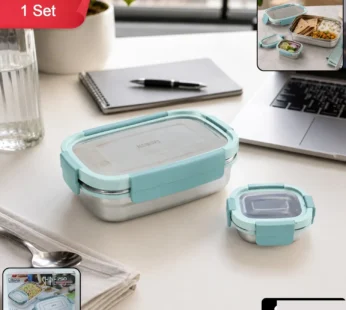 Stainless Steel Lunch Box Set – Leak-Resistant & Easy to Carry