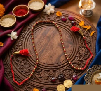 Handcrafted Traditional Beaded Rakhi for Brother | Premium Festive Thread