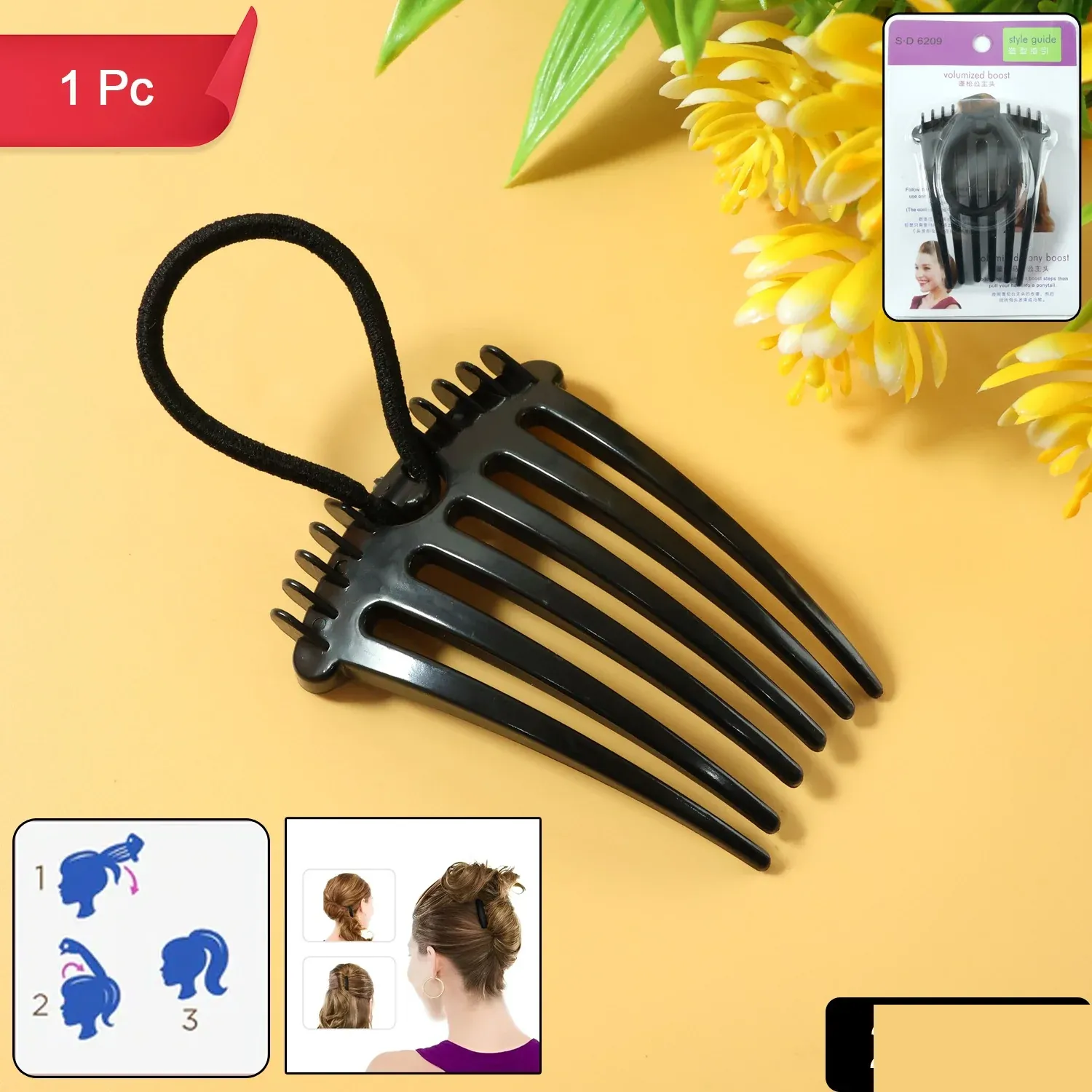 Premium Volumizing Hair Bun Comb Clip – Easy Styling & Instant Volume - Buy Online at Alikart