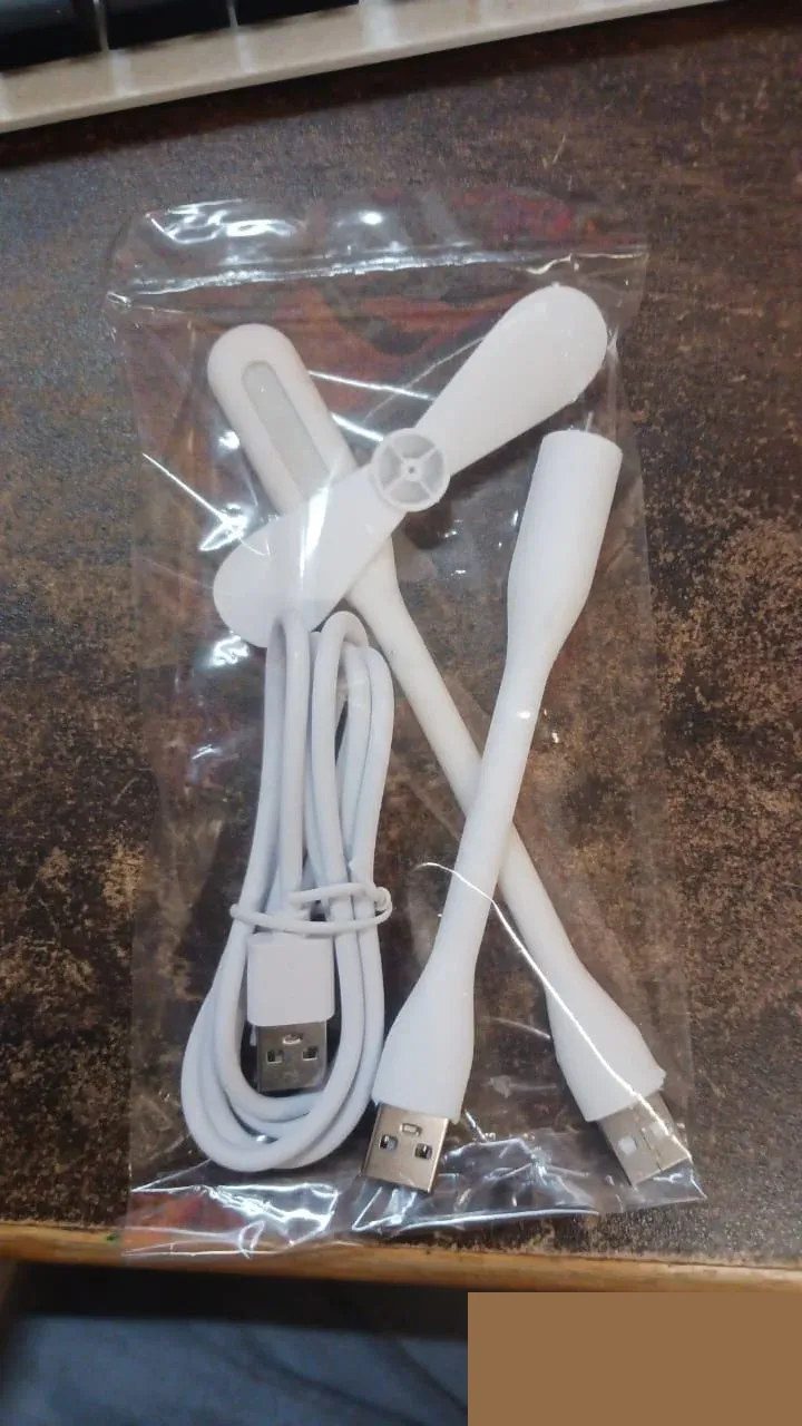 Portable USB Fan Set – Mini Fan, LED Light & Cable | Indo Glow - Detailed Feature View 6