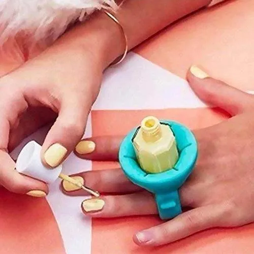 Premium Nail Polish Holder – Spill-Proof Ring & Portable Stand | AuriGlam - Buy Online at Alikart