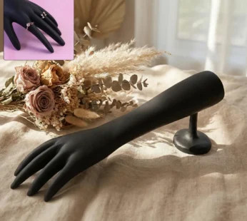 Black Hand Jewelry Display Stand – Elegant Matte Finish Organizer
