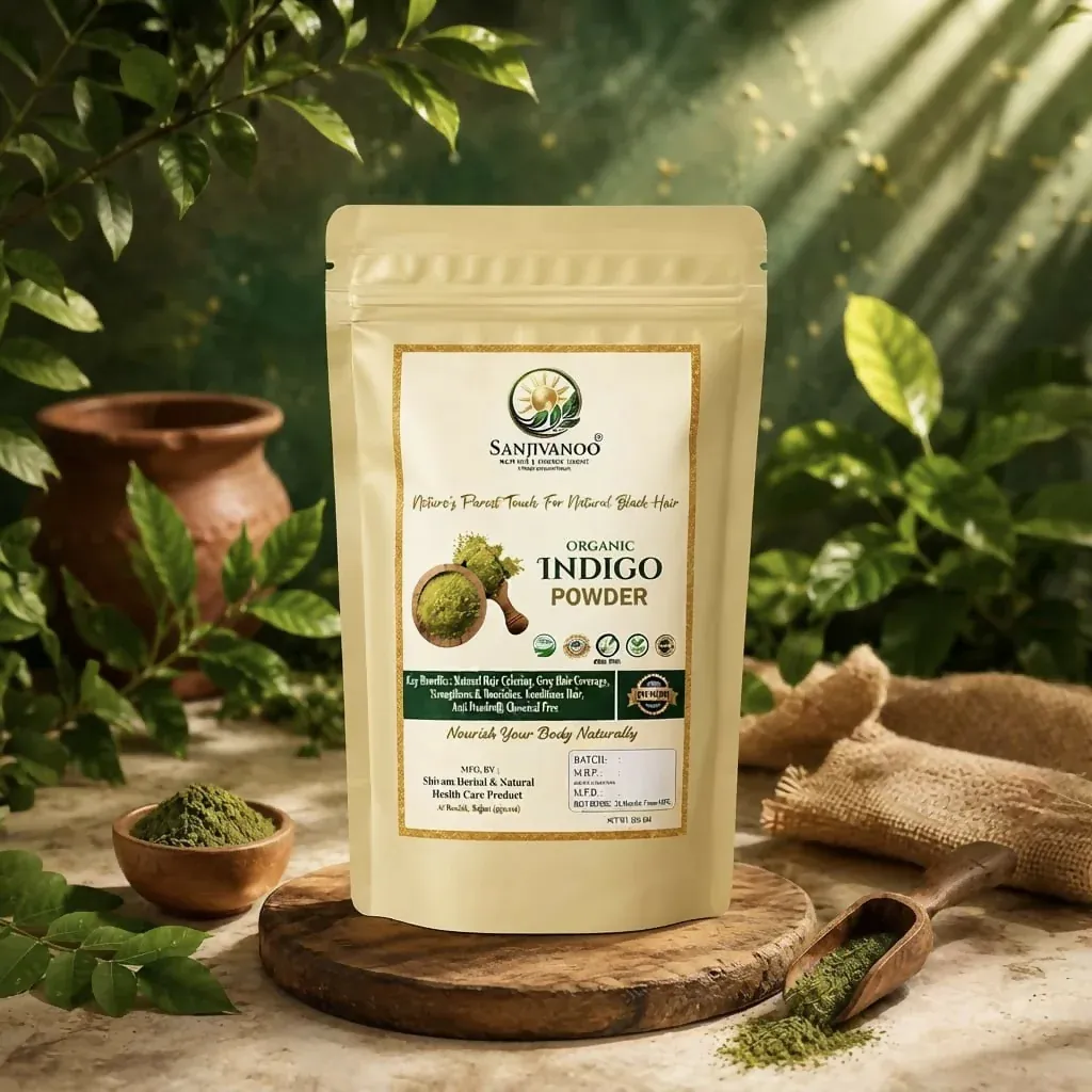 Premium Sanjivanoo Indigo Powder Natural Hair Color Chemical Free Dye (200 GM) - Buy Online at Alikart