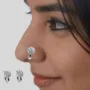 Premium Clip-On Nose Ring – Silver-Plated AD Combo Pack of 2 - Buy Online at Alikart