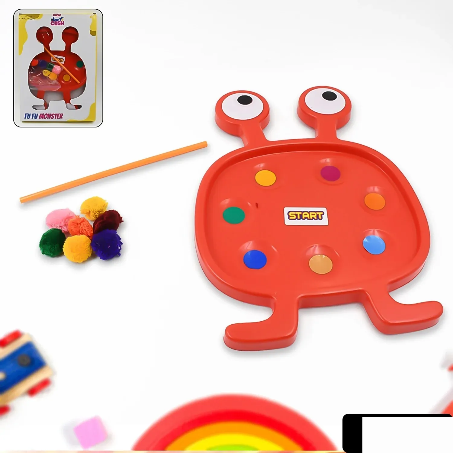 Kids Plastic Toy Set – Fu Fu Monster Early Learning Fun | Gamevana - Detailed Feature View 1