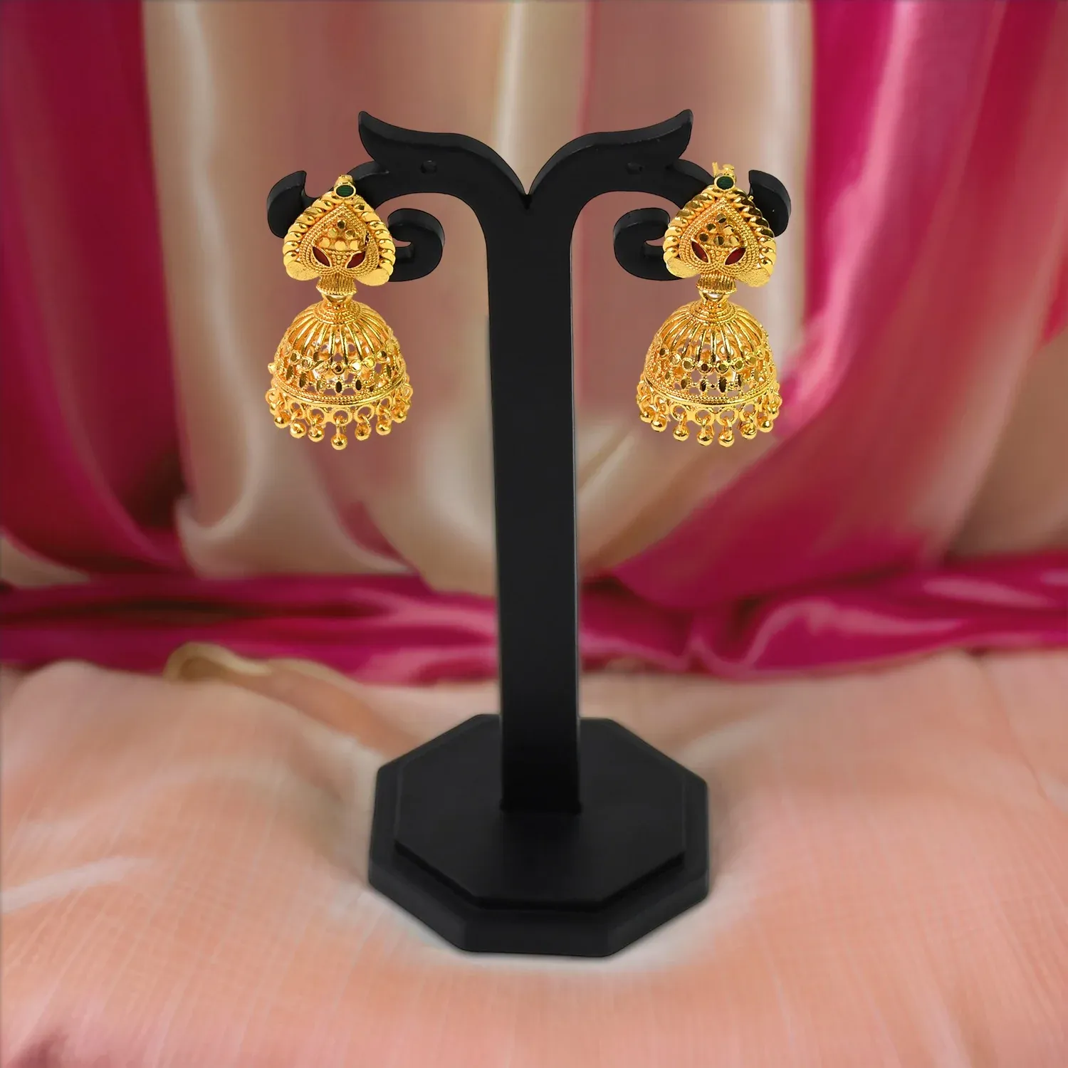 Premium Jumka Elegance Statement Earrings – Bold & Timeless | HV - Buy Online at Alikart