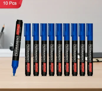 Refillable Permanent Marker Pen – Blue Ink, 10 Pack Combo