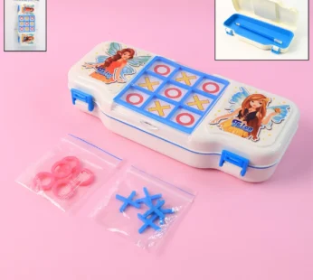 Kids Pencil Box with Built-in Tic Tac Toe Game – Fun & Durable