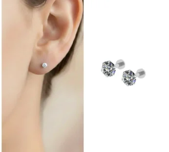 Silver Plated Flat Back Stud Earrings – Comfortable Everyday Wear