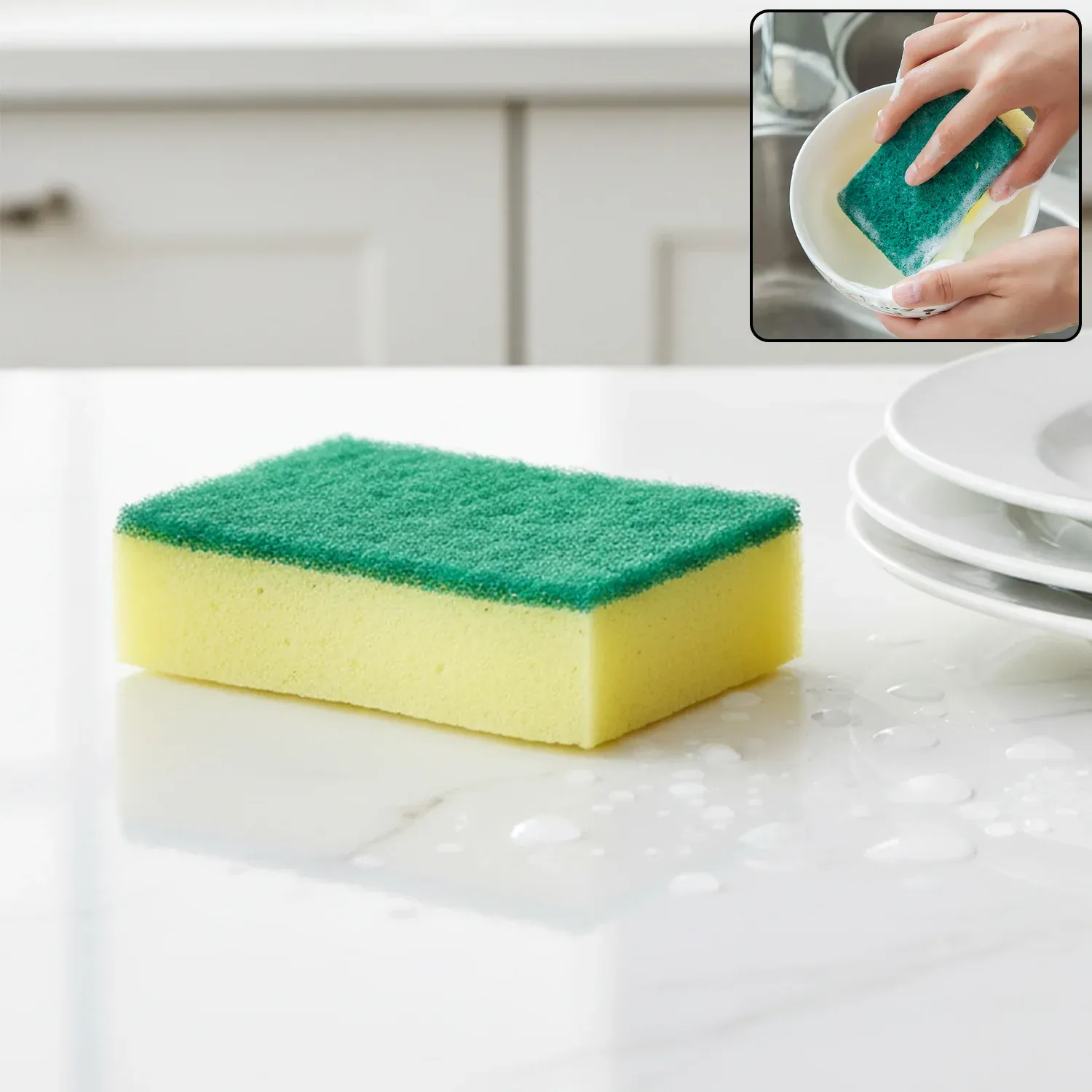 Premium Scrub Sponge – 2-in-1 Multi-Purpose Cleaning | Velvet Wipe - Buy Online at Alikart