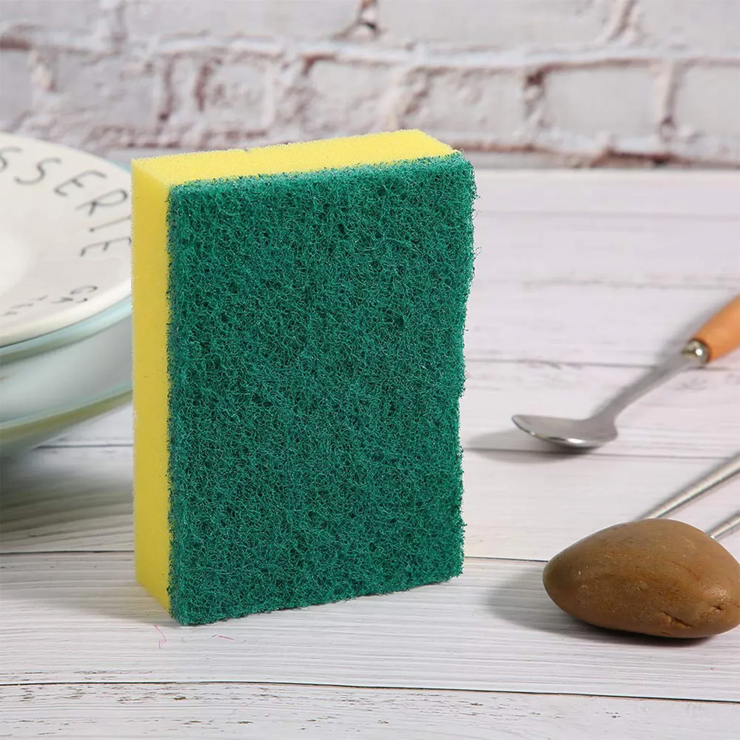 Scrub Sponge – 2-in-1 Multi-Purpose Cleaning | Velvet Wipe - Detailed Feature View 3