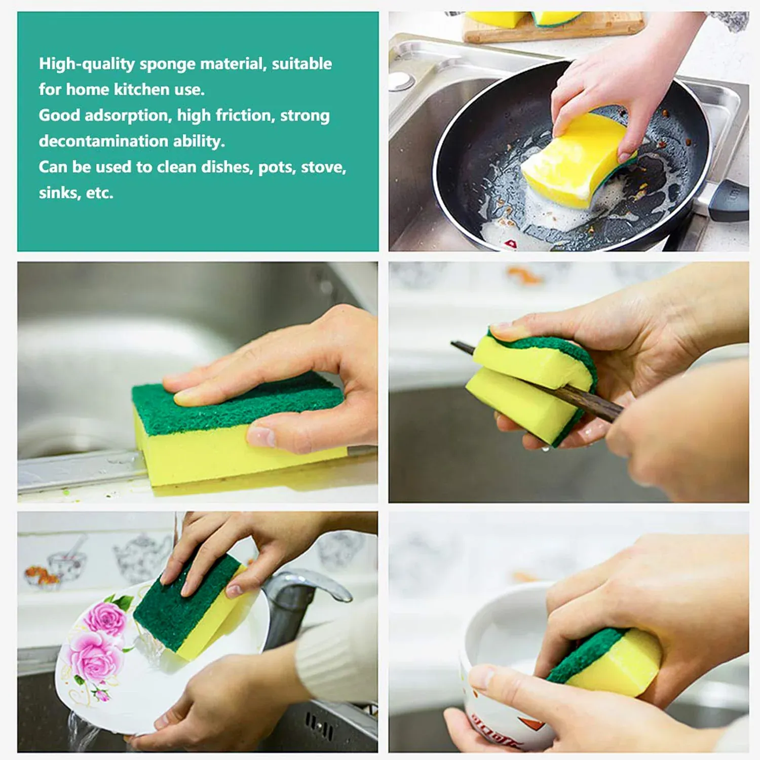 Scrub Sponge – 2-in-1 Multi-Purpose Cleaning | Velvet Wipe - Detailed Feature View 6