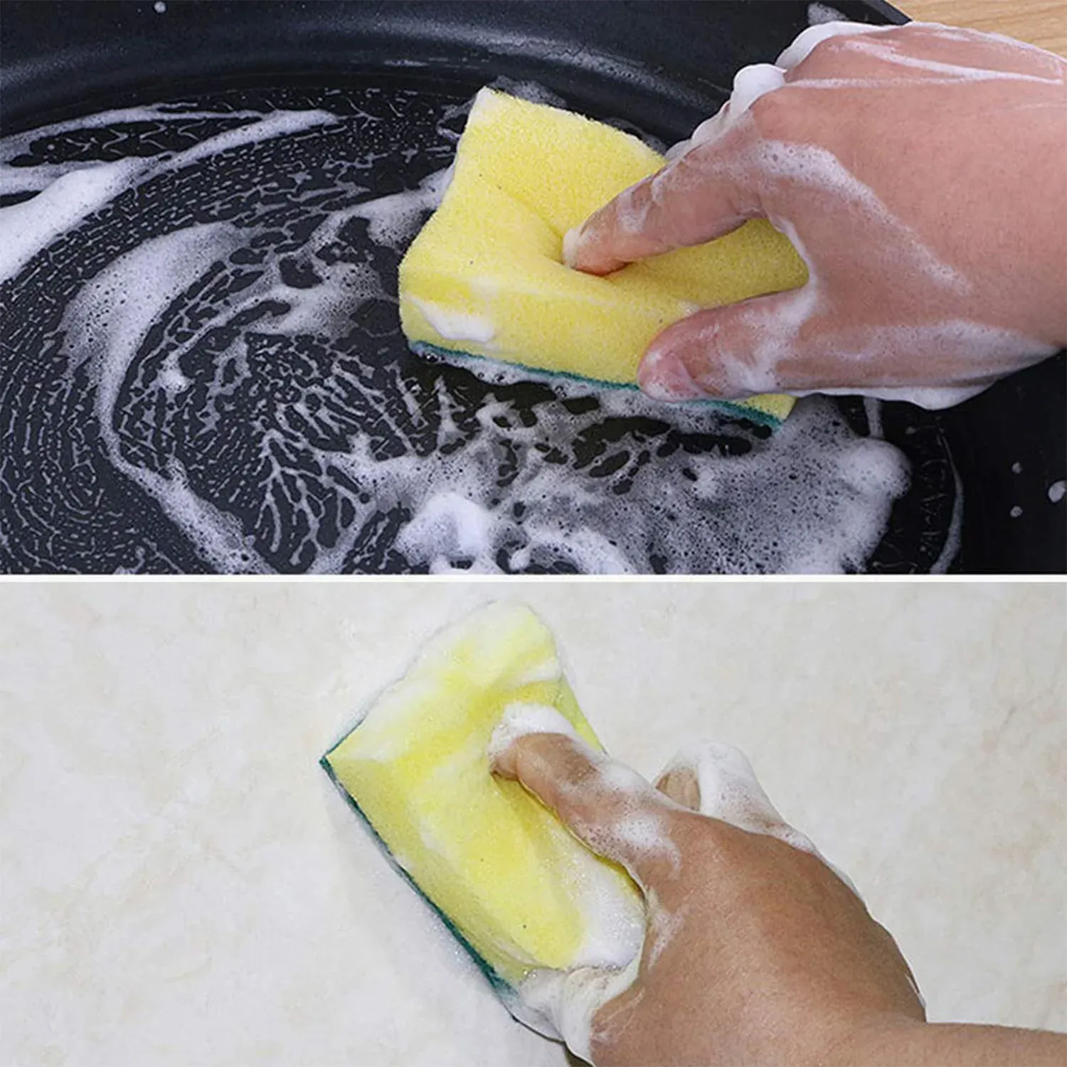 Scrub Sponge – 2-in-1 Multi-Purpose Cleaning | Velvet Wipe - Detailed Feature View 7