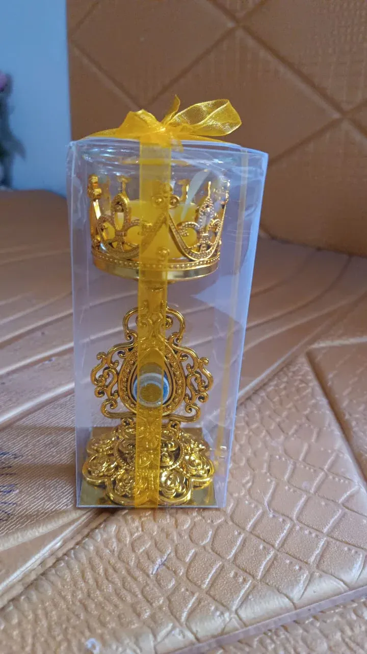 Diwali Candle Holder – Smokeless Glass Tea Light with Plastic Stand - Detailed Feature View 6