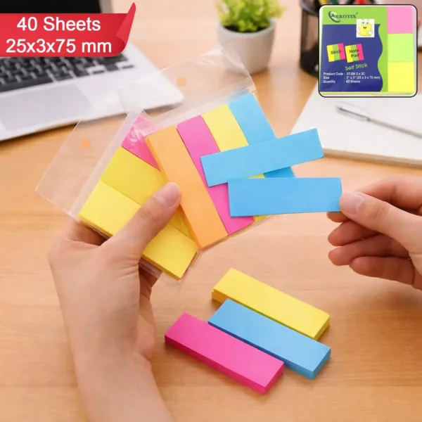 Self Sticky Notes Pad – Multicolour Strong Adhesive 6 Pack