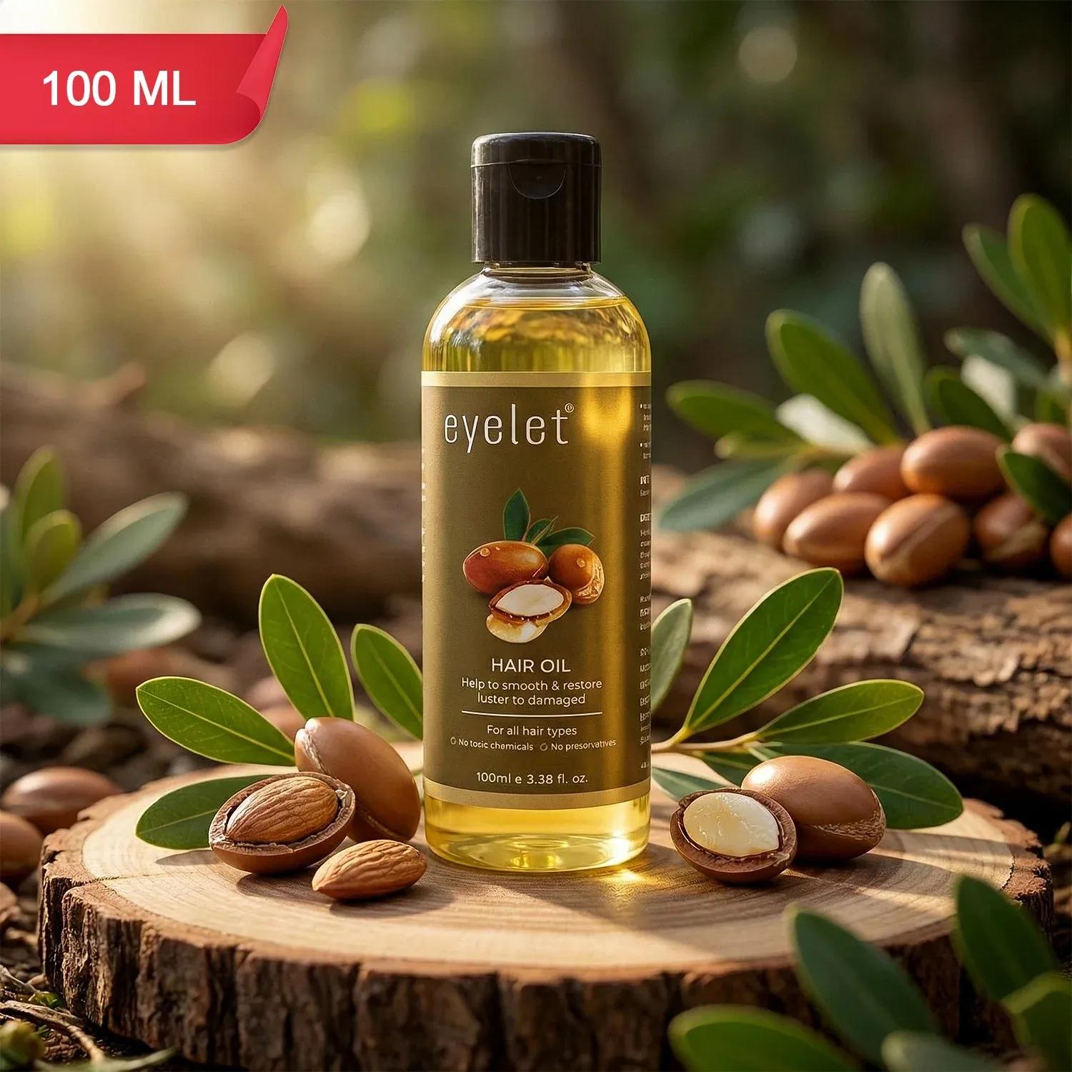 Premium Moroccan Argan Hair Oil 100ml – Smooth & Restore Shine - Buy Online at Alikart